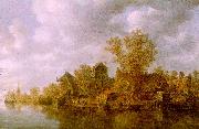 Jan van  Goyen River Landscape Sweden oil painting reproduction